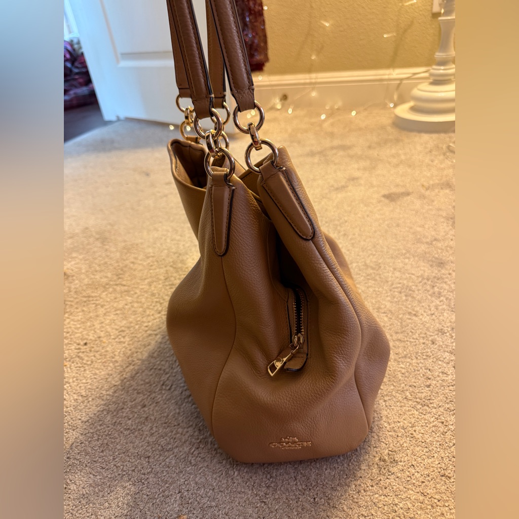 Coach Hallie Tan Leather Bag